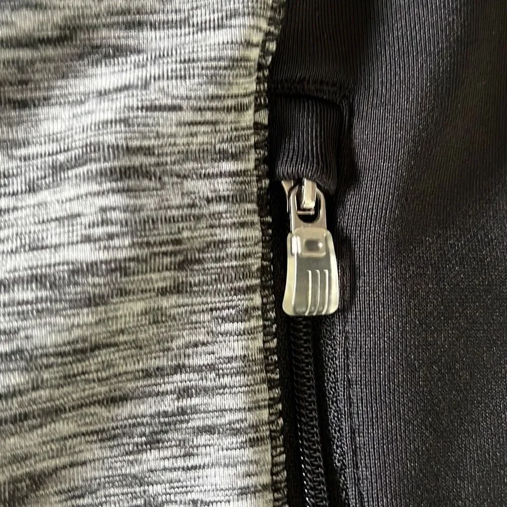 adidas Golf Puremotion Full Zip Jacket Gray Black Stretch Performance Mens Mediu